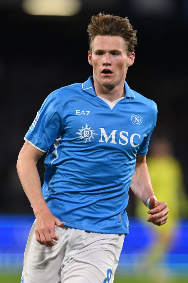Scott McTominay of Napoli during a Serie A match.