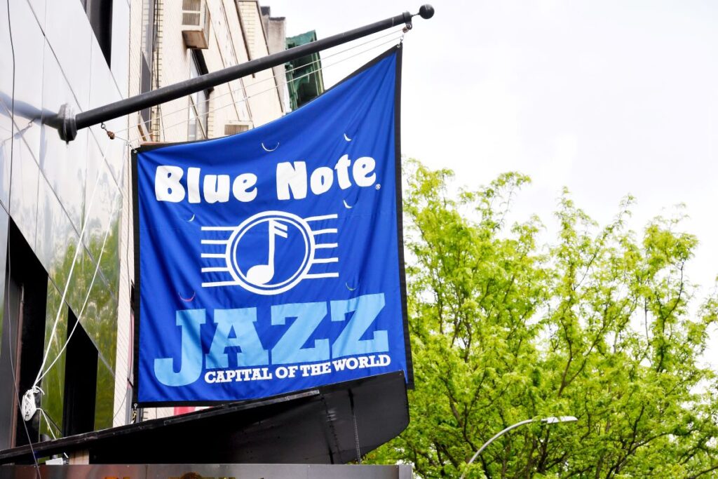 Sign for Blue Note Jazz Club in New York City