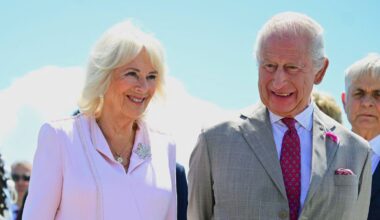 King Charles and Queen Camilla arrive at Ottawa Airport in Ontario, Canada, 26/05/2025. Pic: Reuters