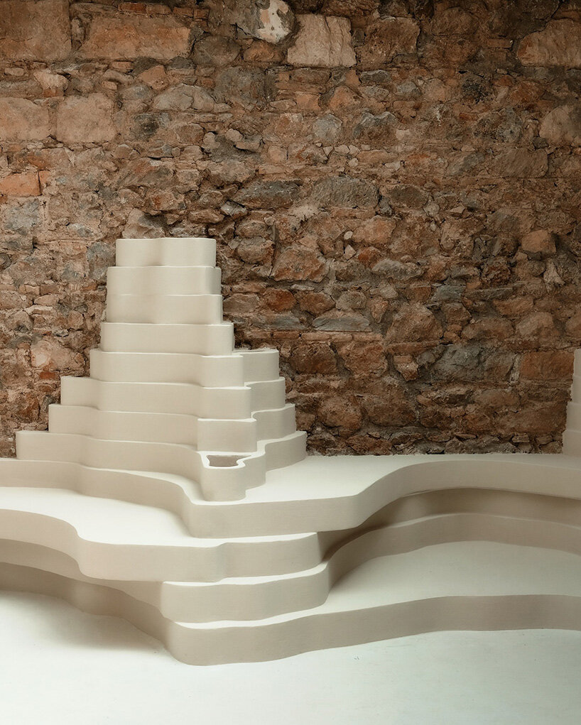 snarkitecture sculpts creamy contours into canyon-like athens burger spot