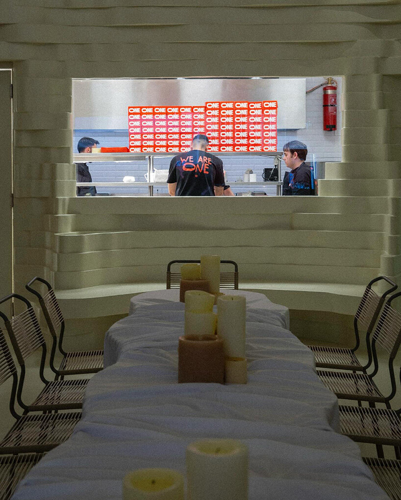 snarkitecture sculpts creamy contours into canyon-like athens burger spot