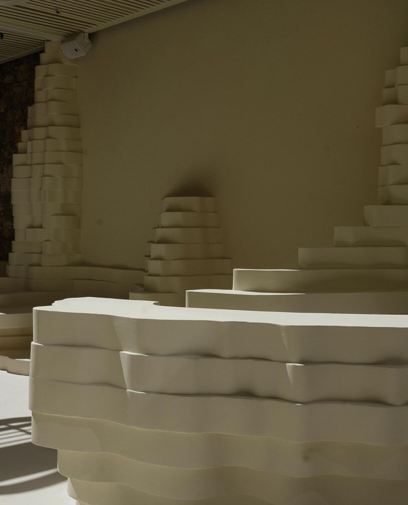 snarkitecture sculpts creamy contours into canyon-like athens burger spot