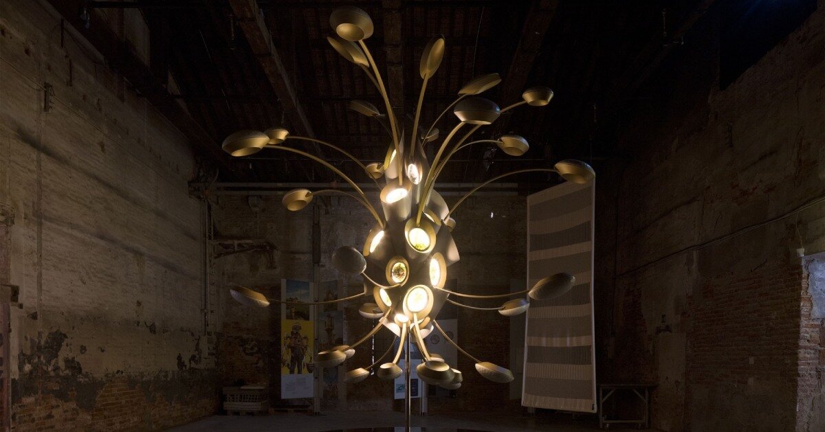 heatherwick studio's space garden at venice biennale orbits earth