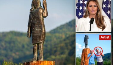 Melania Trump statue in Slovenia cut at ankles, stolen for third time