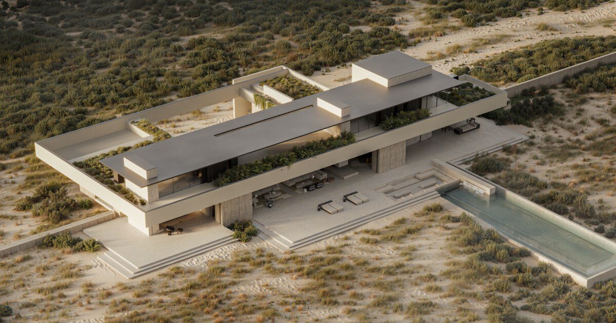 timber planes shape studio JVW's house along south africa's coast