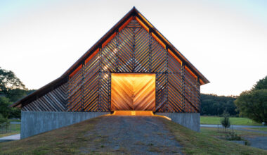 sylvia richard's lyme barn glows like a lantern in new england
