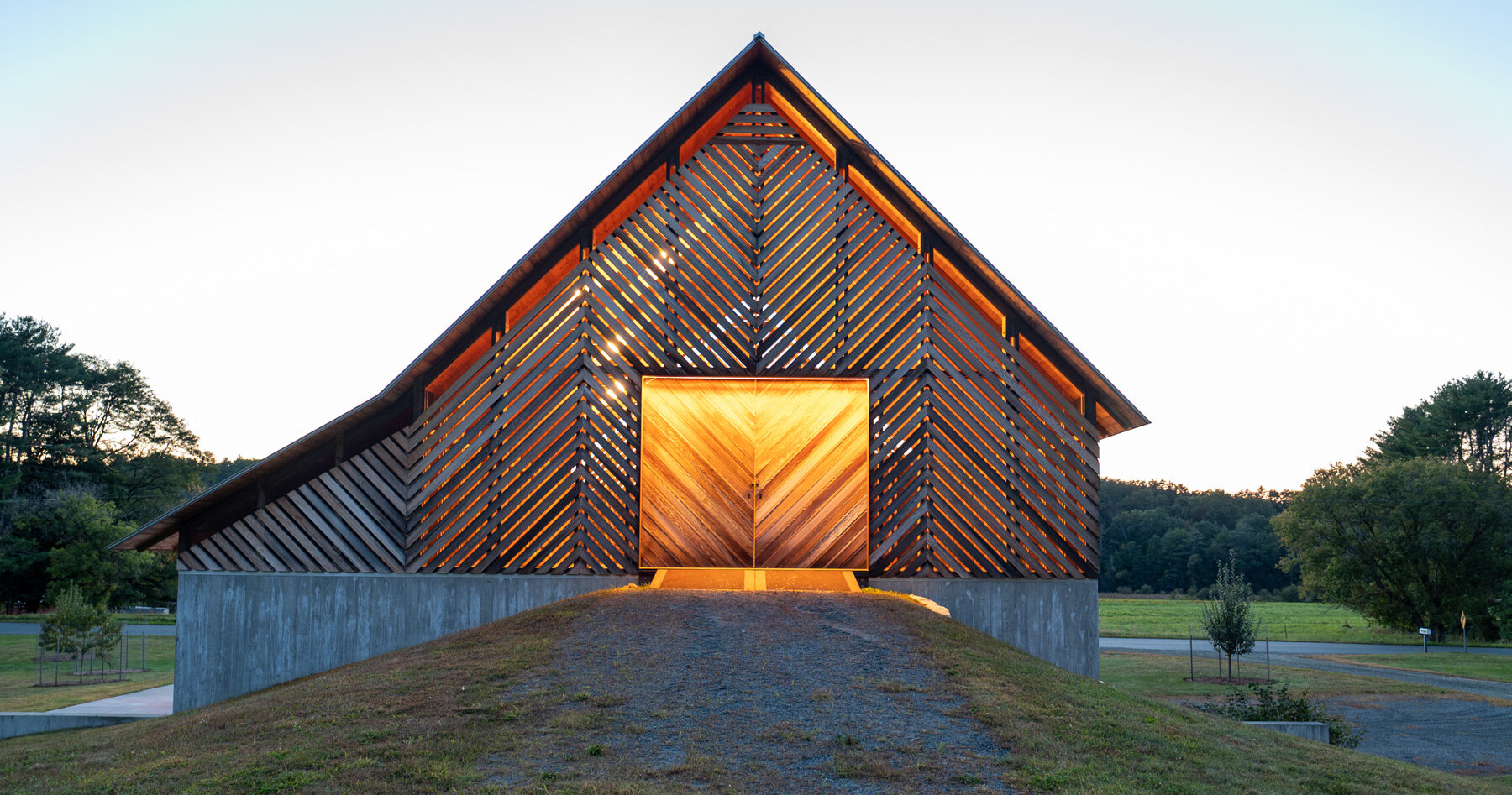 sylvia richard's lyme barn glows like a lantern in new england