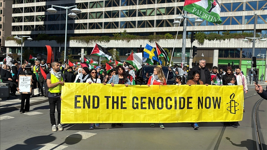 Thousands of people in Sweden, France, Germany protest Israel's aid blockade, attacks on Gaza