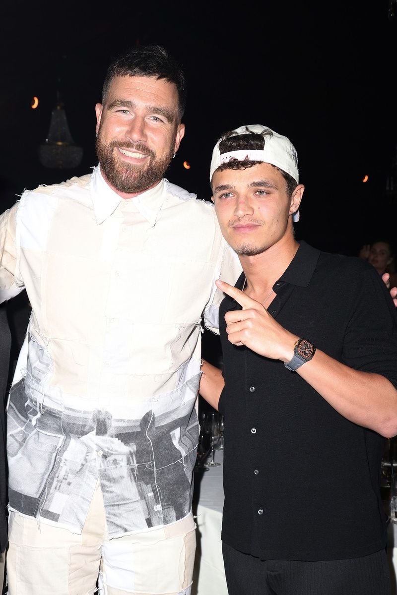 Travis Kelce and Lando Norris