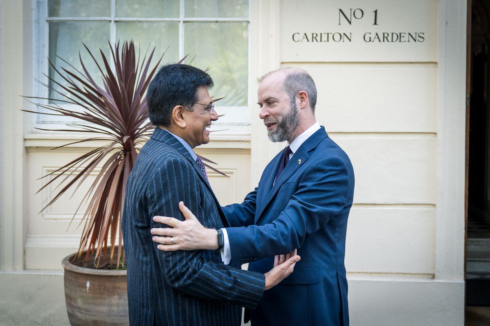 \u200bBusiness and Trade Secretary, Jonathan Reynolds with Indian Minister of Commerce and Industry, Piyush Goyal