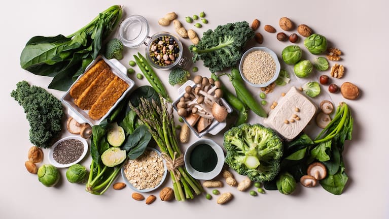 Meat, dairy and eggs are major sources of protein, but there are also a variety of plant based protein sources such as pictured above.