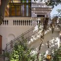 Villino Liberty Trastevere / STUDIOTAMAT - Exterior Photography, Stairs, Door, Handrail, Balcony