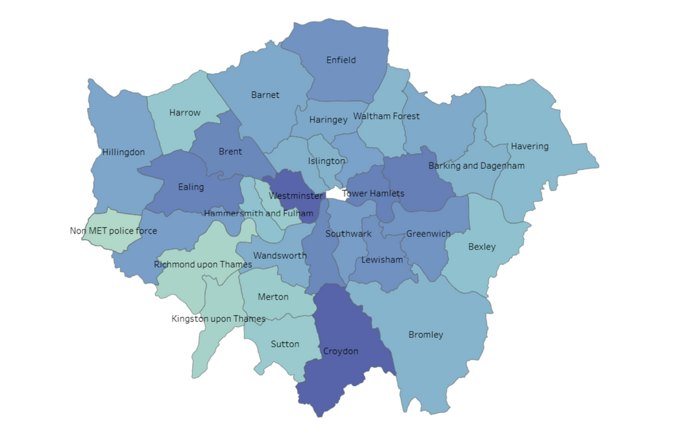 Violence against the person map