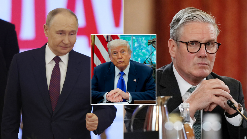 Vladimir Putin, Donald Trump and Sir Keir Starmer