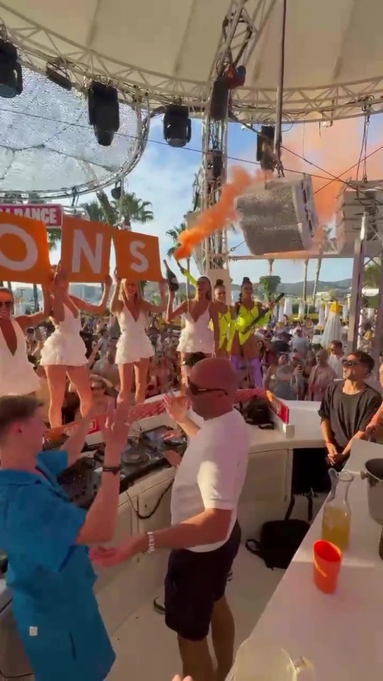Liverpool boss Arne Slot parties with Wayne Lineker in Ibiza just hours after Premier League clash with Arsenal