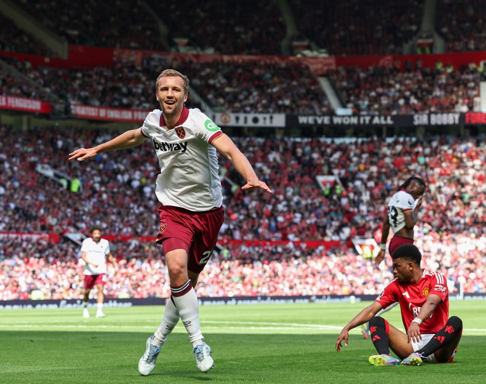 Soucek put West Ham ahead with his ninth Premier League goal of the season