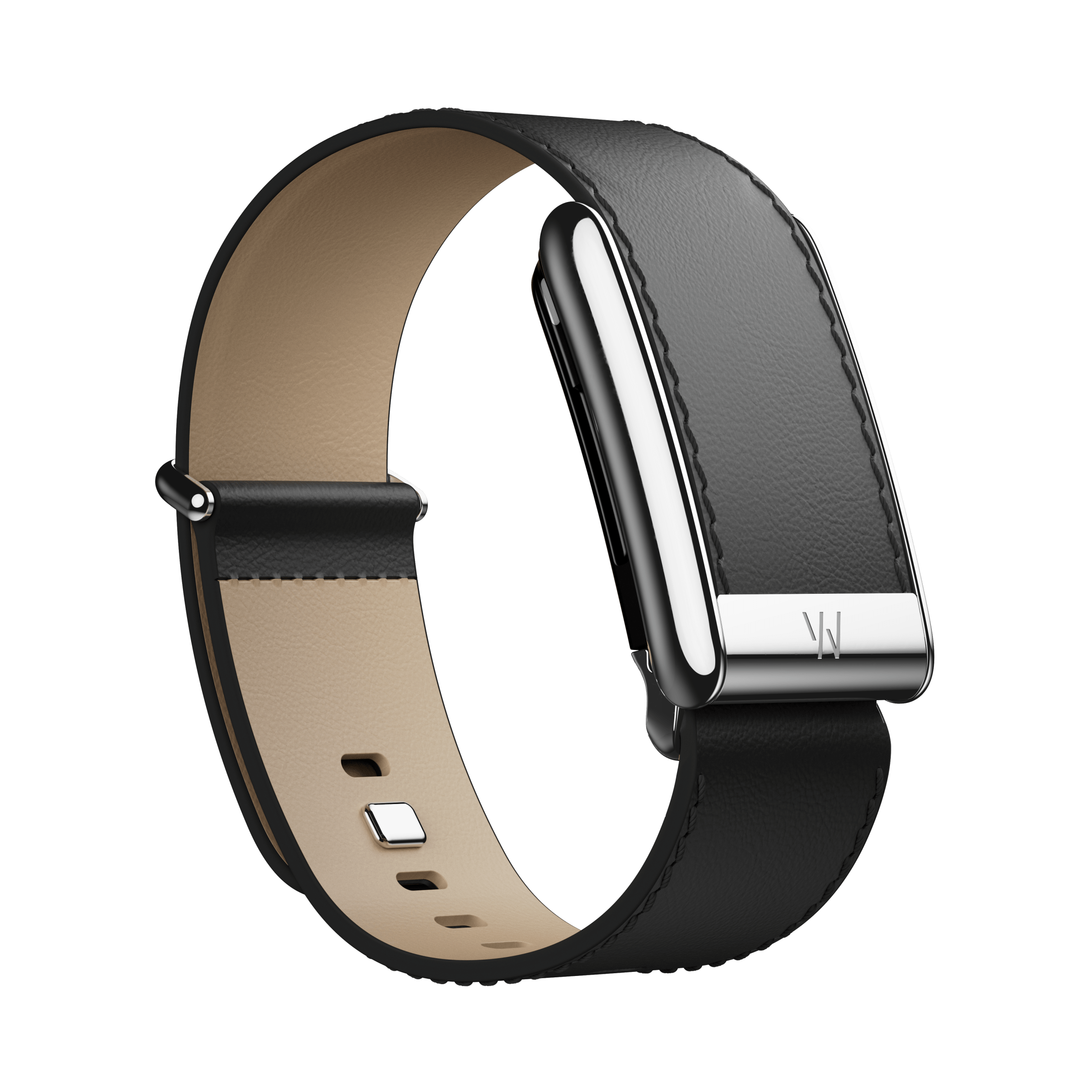 Whoop 5.0 with a new, more formal black leather strap
