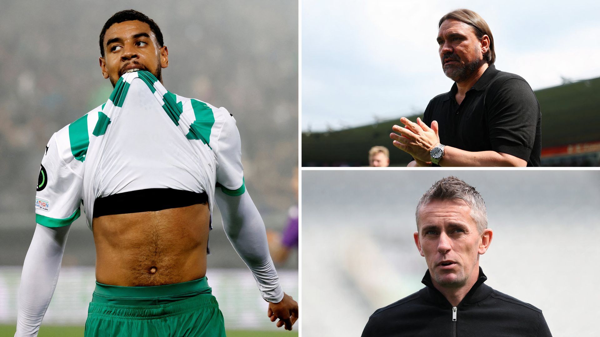 Willem Geubbels, Daniel Farke and Kieran McKenna