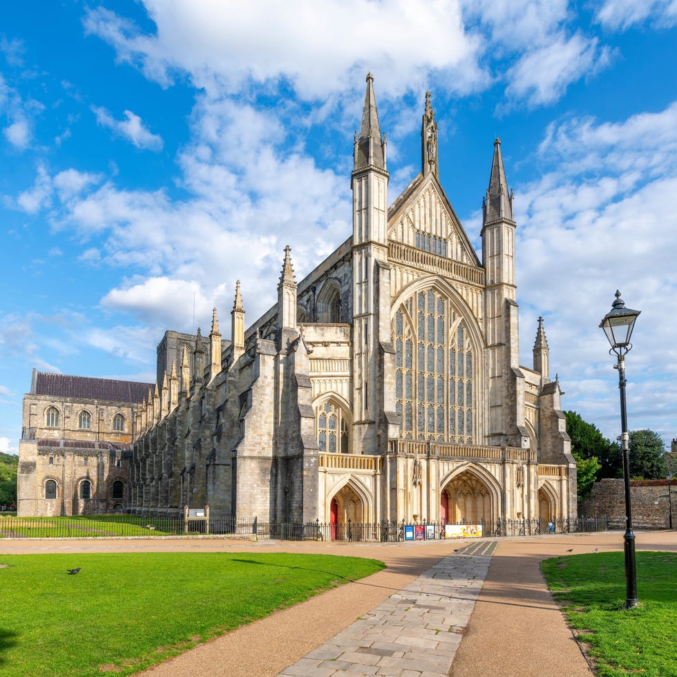 the medieval cathedral church of the holy trinity, saint peter, saint paul and saint swithun, commonly known as winchester cathedral, in the city of winchester, england.