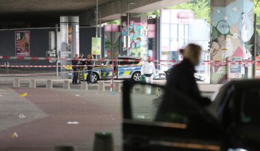 German police search for man who attacked and injured several people outside a bar