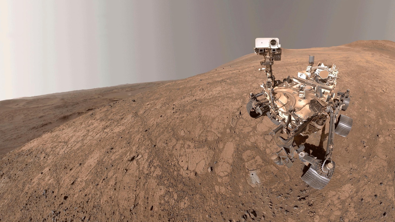 NASA's Mars Perseverance snaps selfie as Martian dust devil blows by