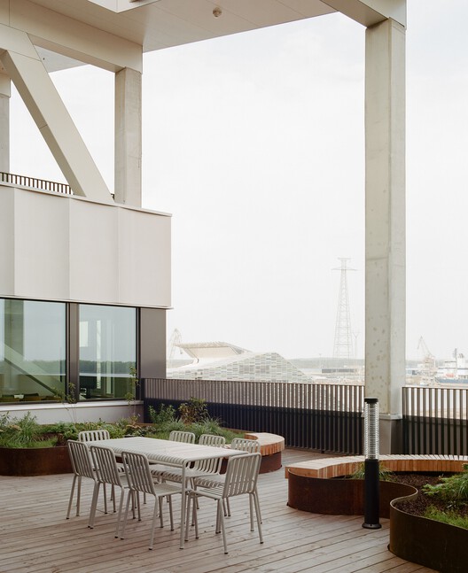 XAMK Kymenlaakso University of Applied Sciences / Architects NRT + AOR Architects - Interior Photography, Dining room, Wood, Balcony