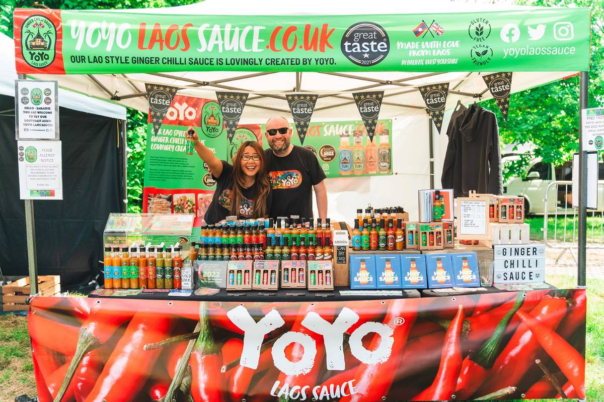 yoyo laos sauce stall at south manchester food festival