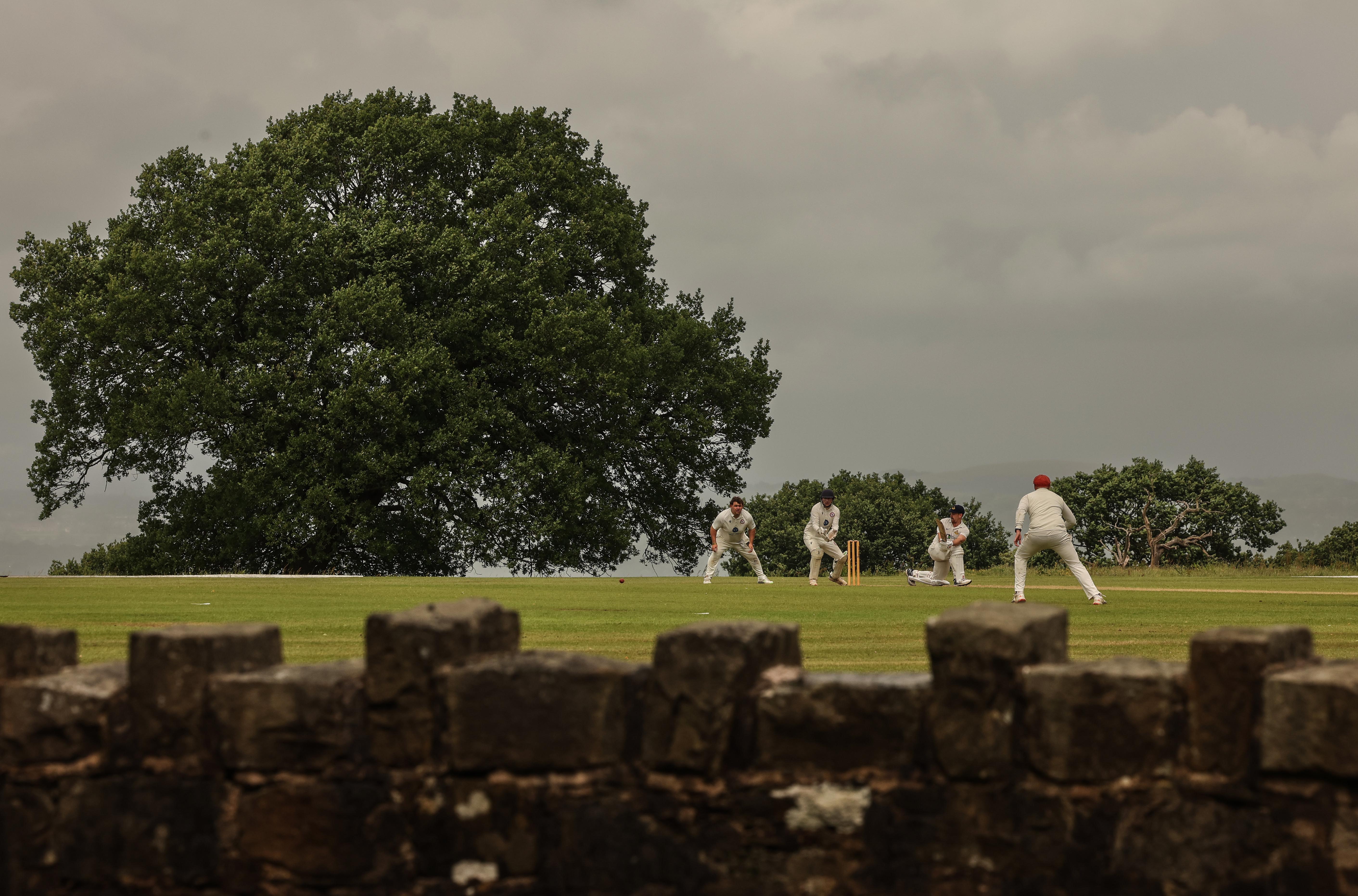 Photograph of a cricket match in progress.