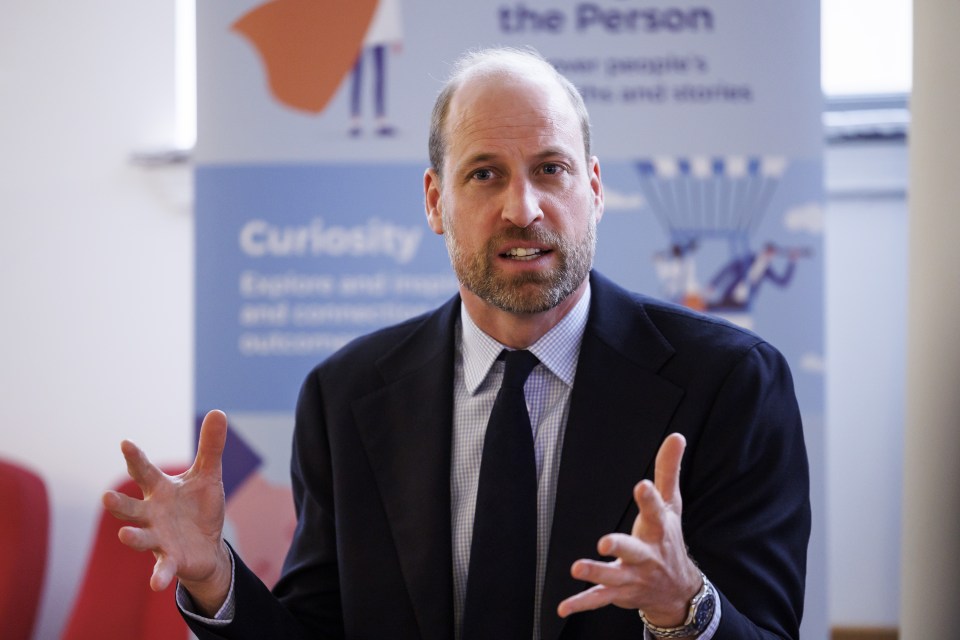 Prince William speaking at an event about homelessness.