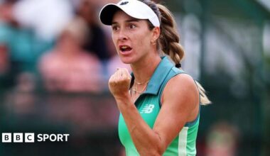 McCartney Kessler celebrates her win in Nottingham
