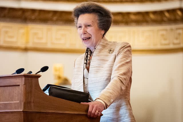 Aaron Chown/PA Images  Princess Anne gives a speech during a reception at Buckingham Place on June 5, 2025