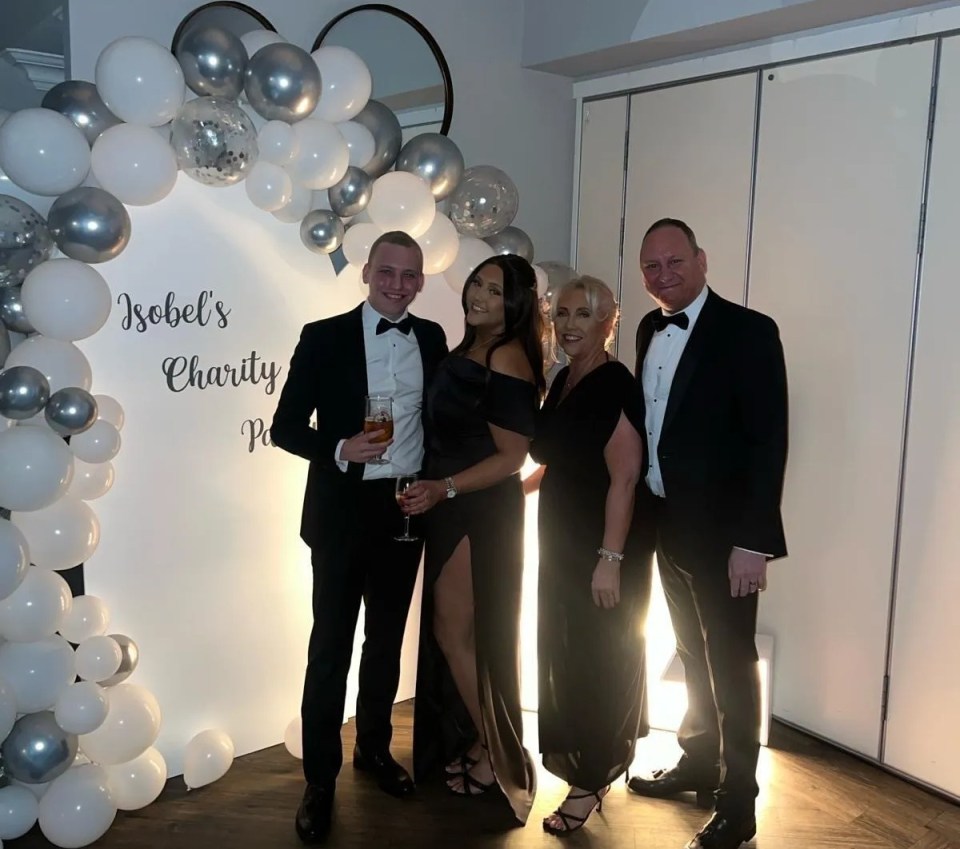 Family at Isobel's Charity Party.