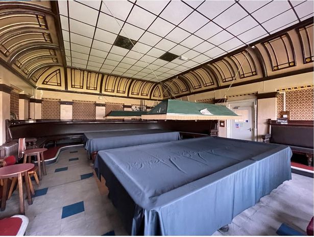 The billiards room at Old Trafford Bowling Club