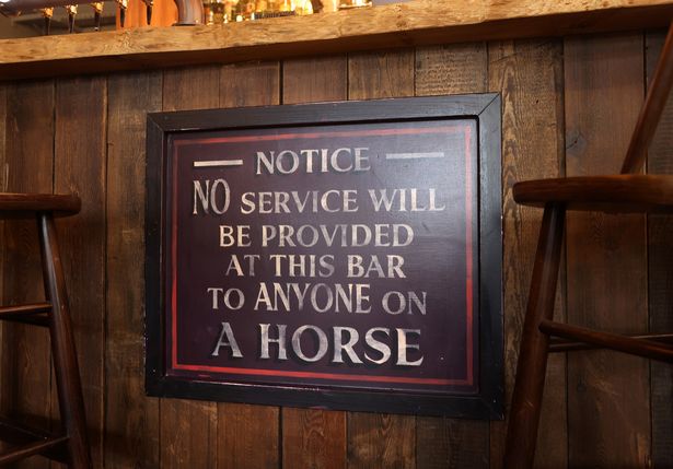 Heads up: You won't get served if you turn up with a horse