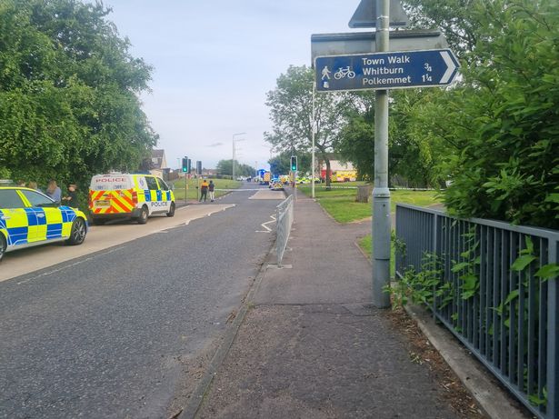 The area was cordoned off following the horror incident