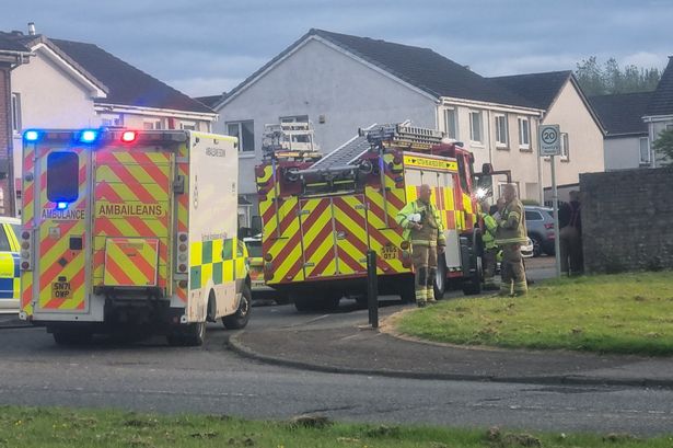 Police, ambulance and fire crews at the scene