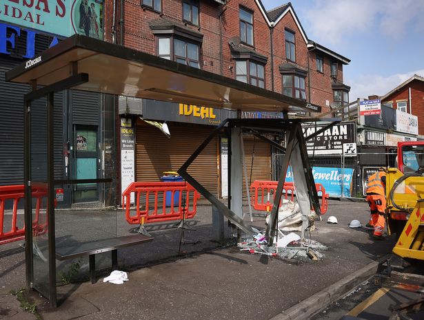 A clear up operation was underway the following morning