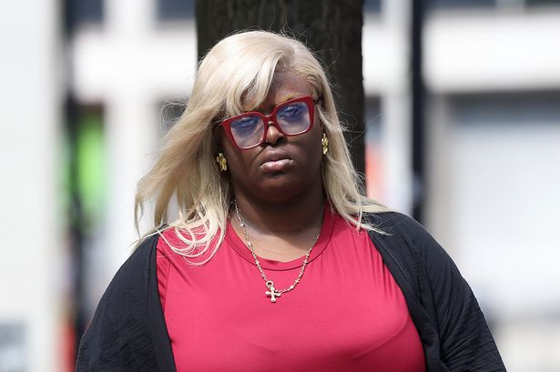 Alicia Nkemla leaving Manchester Crown Court