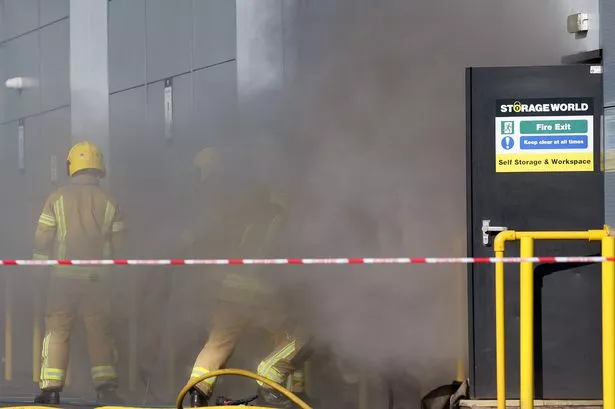 Firefighters at the fire in Middleton