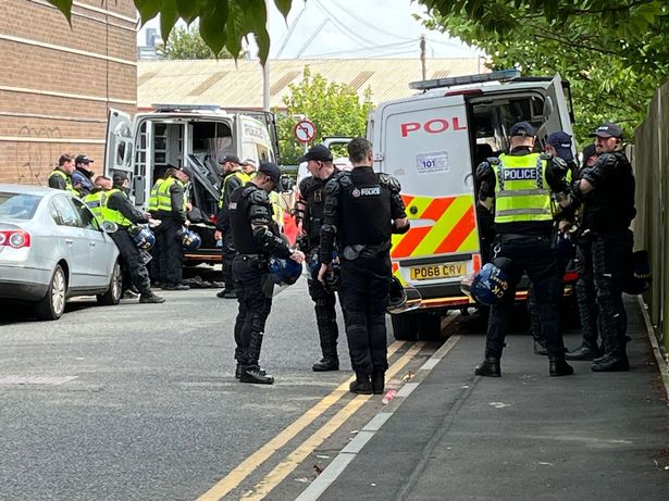 Multiple police were deployed to the area