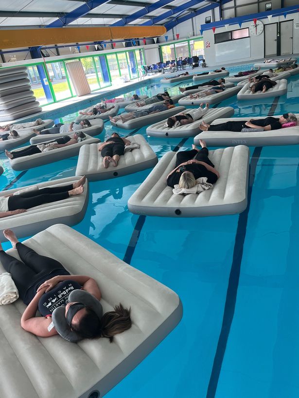 Serenity Waves offers sessions where participants float on air mattresses while enjoying sound vibrations