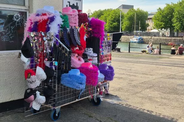 A pedlar's stall on the Harbourside