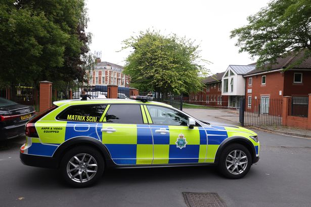 A police scene at Handel Court on Lodge Lane in Toxteth today