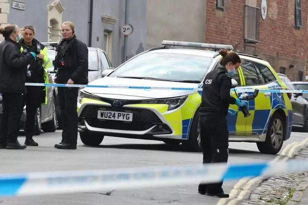 Police at Lansdown Road in Easton.