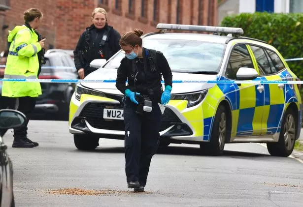 Police at Lansdown Road in Easton.