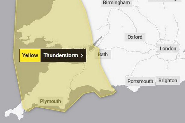 A yellow weather warning will be in place on Thursday for thunderstorms.