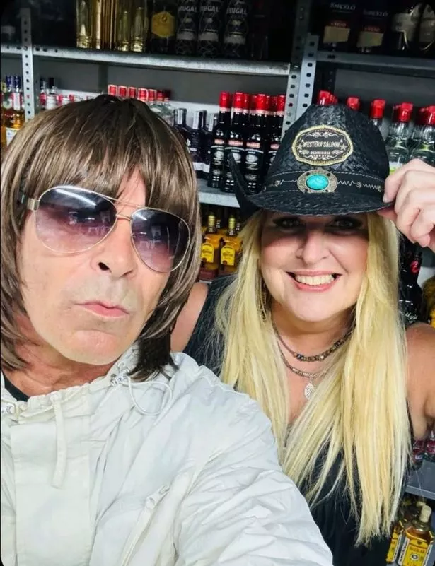 Dean, in full Liam gear, with his partner Gaynor