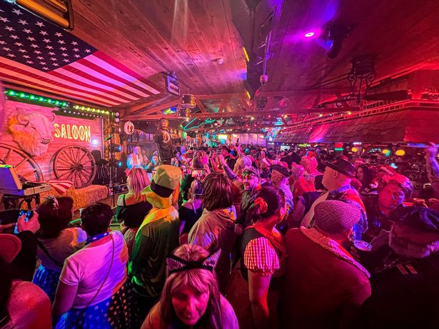 Crowds at the Liam Gallagher Tribute Show at The Western Saloon