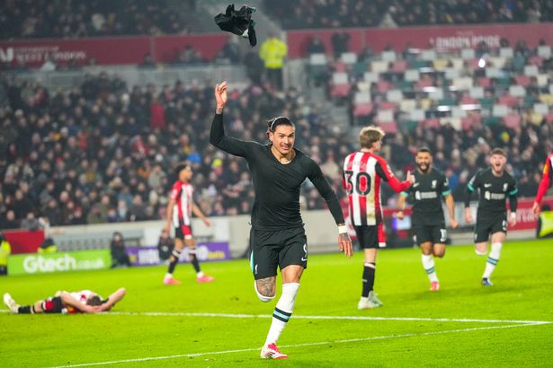 Darwin Nunez's crucial brace at Brentford were two of just five Premier League goals last season 