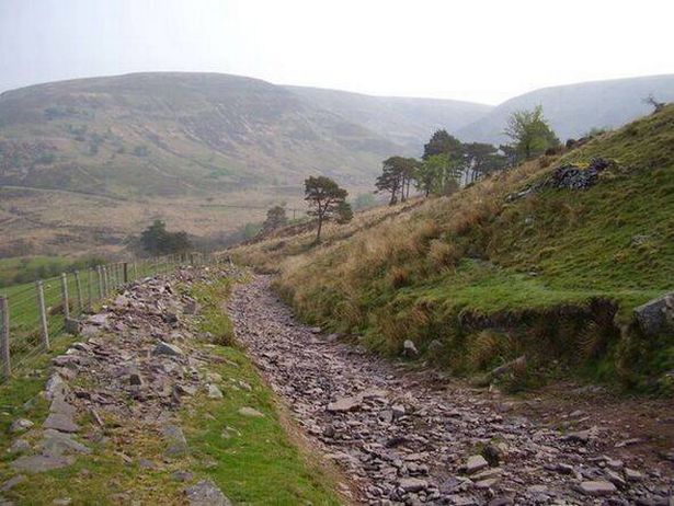 Another section of the road over remote hills in Wales